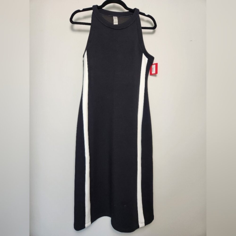 Nwt Spanx Airessentials Side Stripe Midi Dress Bl… - image 2